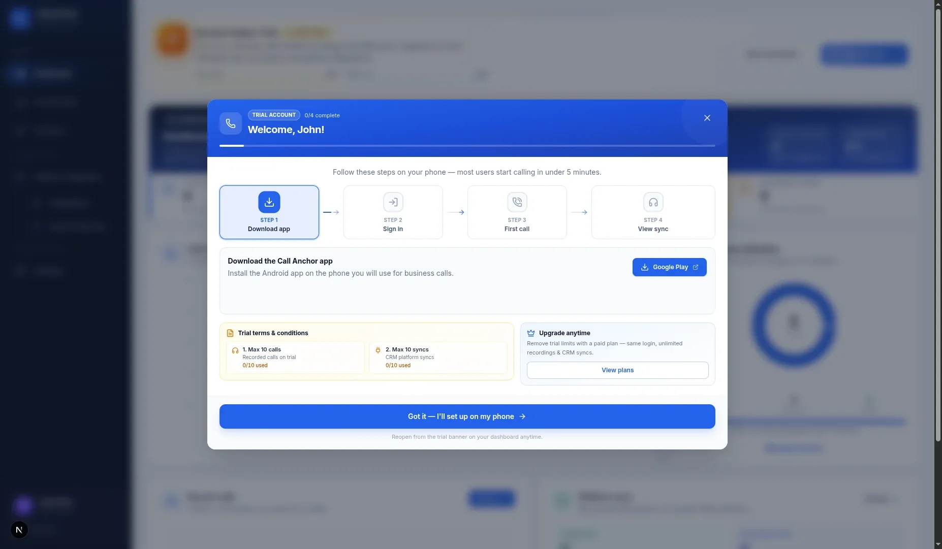 In-app Tutorial / onboarding walkthrough.