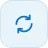 Icon of two arrows in a circle representing CRM sync